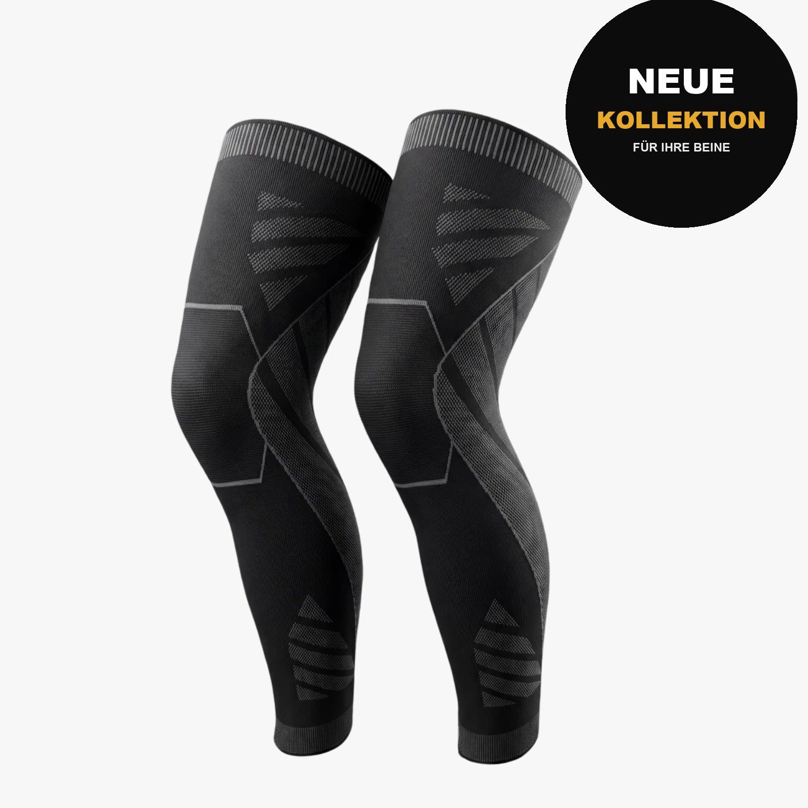 HaltStride Kompressions-Beinlinge, Paar in Schwarz
