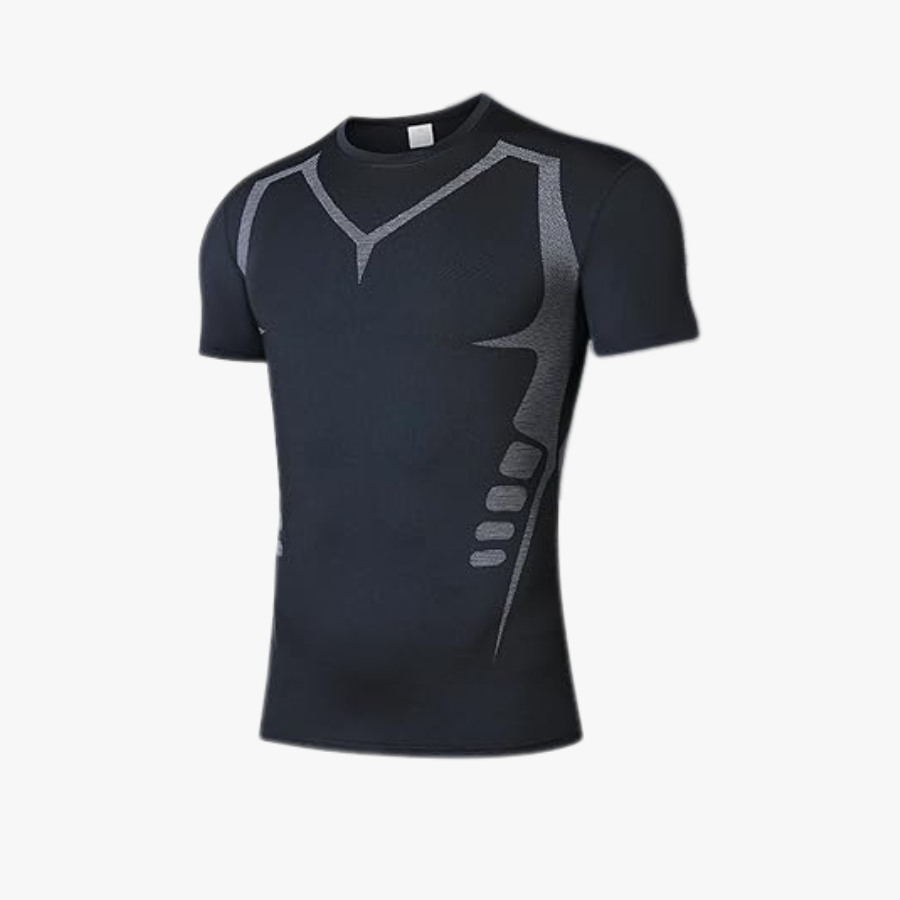 HaltPower T Kompressions-T-Shirt in Schwarz
